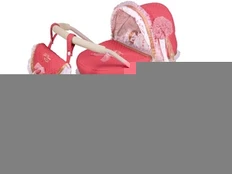 Lėlių vežimėlis DeCuevas Martina 86033, ruda/rožinė