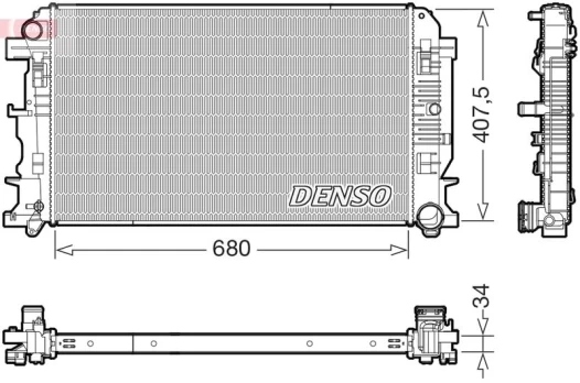 Radiatorius, variklio aušinimas DENSO DRM17117