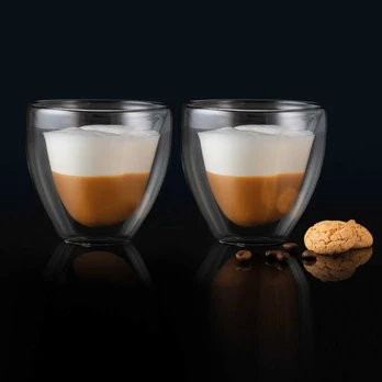 Komplet 2 szklanek termicznych Mia 250 ml Serca AMBITION