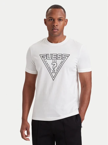 Guess Marškinėliai 183444 Balta Classic Fit