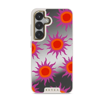 Sunset Glow - Samsung Galaxy S25 Case, Elite Mirror Light (Magnetic) / Gold