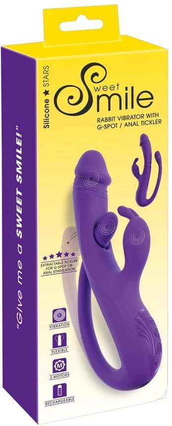 Rabbit Vibrator with G-Spot/Anal Tickler