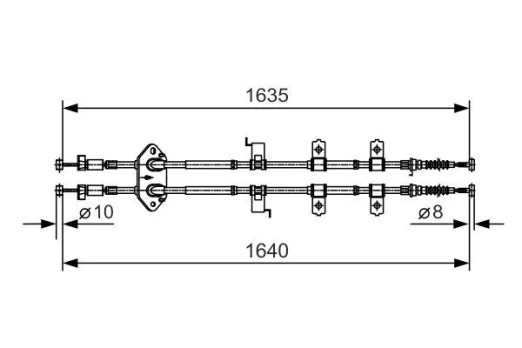 Trosas, stovėjimo stabdys BOSCH 1 987 482 054