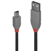 KABELIS USB2 A Į MINI-B 0,2M / ANTHRA 36720 LINDY