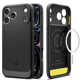 Dėklas SPIGEN case RUGGED ARMOR compatible with MagSafe for IPHONE 18 Pro / 17 Pro matte juodas