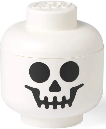 Daiktadėžė LEGO® Storage Head Skeleton, balta, 24 x 24 x 27 cm