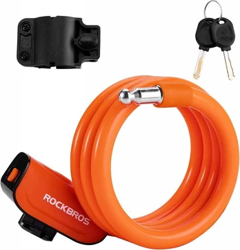 Dviračio spyna RockBros RB515OR, su raktu