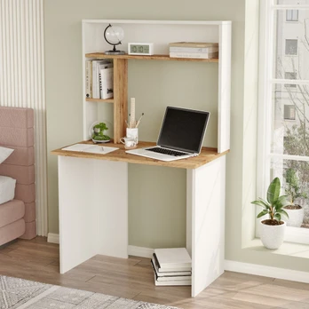Stalas Kalune Design BR2 AW, rudas/baltas