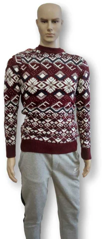 Vyriškas bordo megztinis Flake