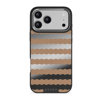 Golden Sand - iPhone 17 Pro Max Case, Elite Mirror Dark (MagSafe) / Silver