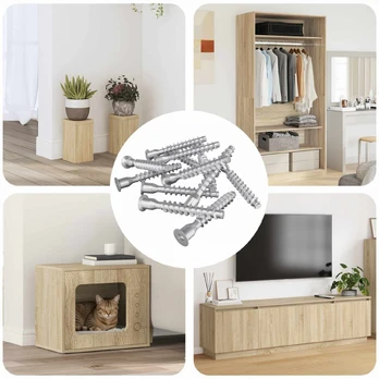 Confirmat varžtai 2500 pcs Sidabro Metalas