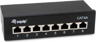 Equip Patchpanel 8x RJ45 Cat6A FTP 1HE Premium juodas