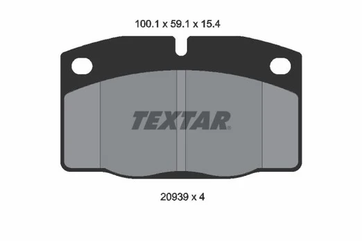 Stabdžių trinkelių rinkinys, diskinis stabdys TEXTAR 2093903