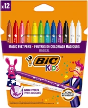 Flomasteriai Bic Magic, vienpusiai, 12 vnt. kaina