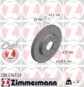 Stabdžių diskas ZIMMERMANN 230.2367.20 kaina