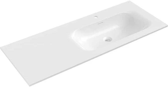 Praustuvas Mexen Vela, Right, 121 x 46,5 cm, Baltas glossy