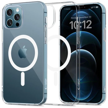 Skaidrus dėklas Apple iPhone 12 / 12 Pro telefonui "Tech-Protect Flexair Magsafe"
