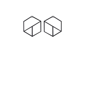 Drabužių kabykla Geometric, juoda