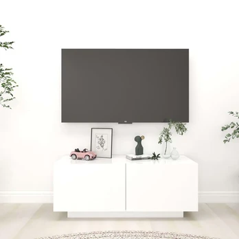 TV staliukas Televizoriaus spintelė, baltos spalvos, 100x35x40cm, MDP