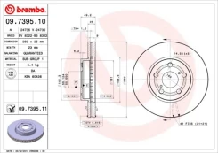 Stabdžių diskas BREMBO 09.7395.11 kaina