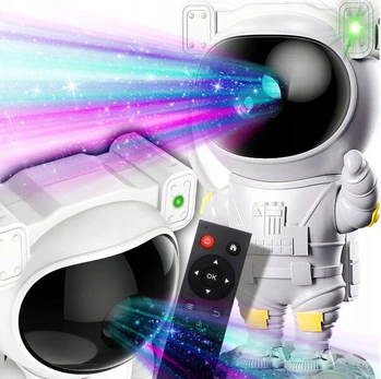 LED astronautas - galaktikų projektorius, white edition