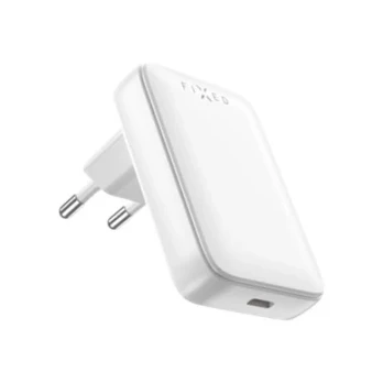 FIXED Slim USB-C Travel Charger, GaN, PD support, 30W, White