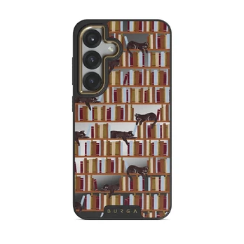 Ex Libris - Samsung Galaxy S25 Plus Case, Elite Mirror Dark (Magnetic) / Gold