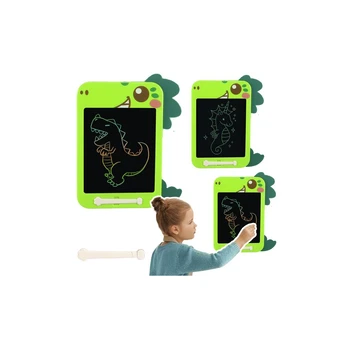 Lean Toys Marker Drawing Board Writing LCD Dinosaur Stylus Žalias