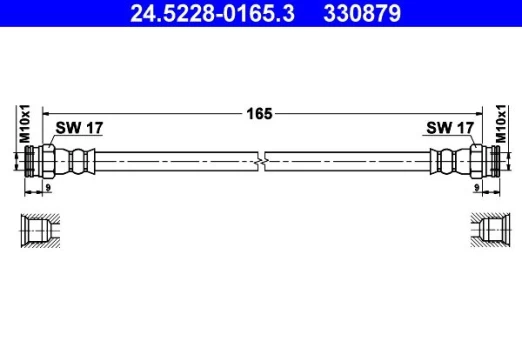 Stabdžių žarnelė ATE 24.5228-0165.3