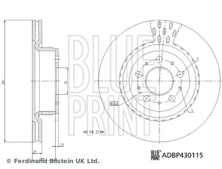 Stabdžių diskas BLUE PRINT ADBP430115