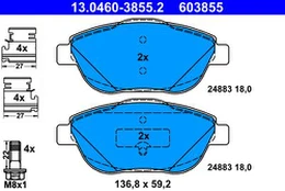 ATE 13.0460-3855.2 Brake pad set