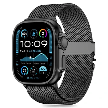 Tech-Protect Milano dirželis Apple Watch 44 / 45 / 46 / 49 mm, juodas