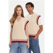 AMI Paris Megztinis UKS768.KN0068 Smėlio Regular Fit