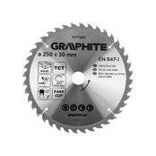 Graphite Diskinio pjūklo diskas, Widia, 250 x 30 mm, 40 dantų kaina