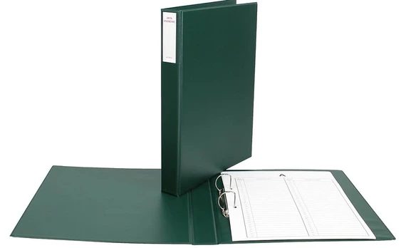 Segregator A4 2r/4cm ciemnozielony, na akta osobowe