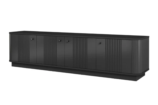 Tv Set Vesper 187 Cm - Black / Black Handles
