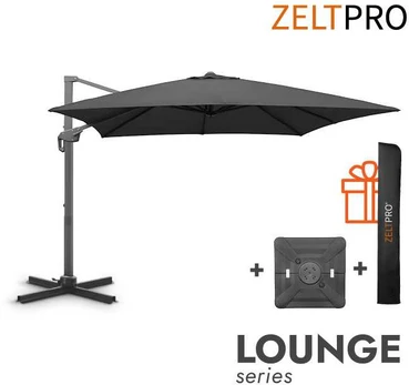 Zeltpro Lauko skėtis su Solid padu (užvalkalas dovanų) Lounge Antracito