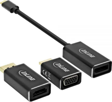 Adapteris USB InLine USB-C - DisplayPort Juodas (64109B)