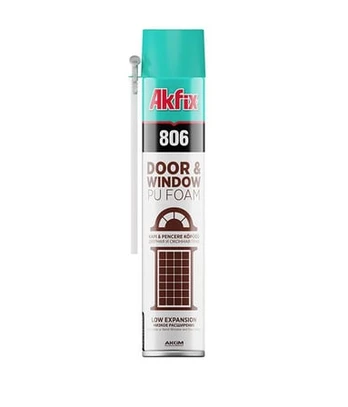 Šiaudelinės sandarinimo putos AKFIX 806, durims ir langams, 750 ml