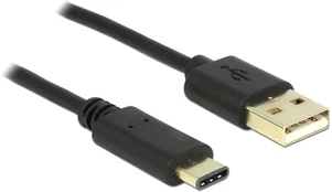 DELOCK Cable USB 2.0 Type-A male > USB Type-C 2.0 male 2,0 m juodas kaina