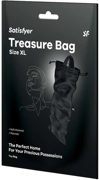 SATISFYER TREASURE BAG XL Juodas