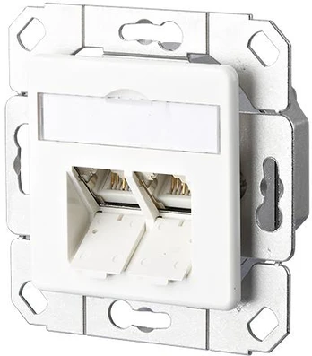 TRITON METZ CONNECT E-DAT C6A 2 Port Potinkinis Pure Baltas