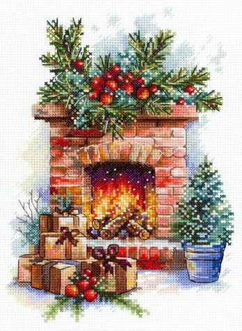 MP Studia Siuvinėjimo kryželiu rinkinys „Artėjanti šventė“ 20×14 cm