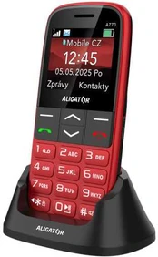 ALIGATOR A770 Senior red + desktop charger