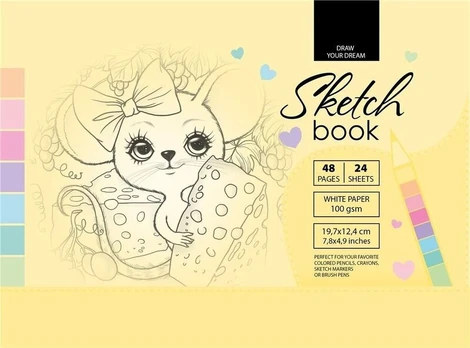 Sąsiuvinis piešimui Fresh 197x124mm, 48 lapai, 100g/m²