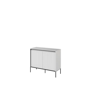 Komoda TREND TR2BIC-V2, balta/juoda