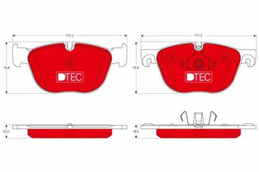 TRW GDB1726DTE Brake pad set