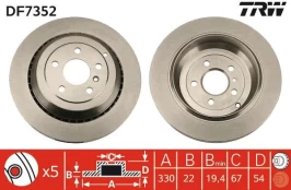 TRW DF7352 Brake Disc kaina