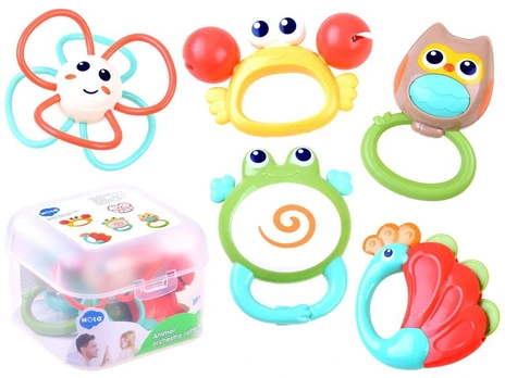 Hola A set of rattles teether 5 animals ZA3679