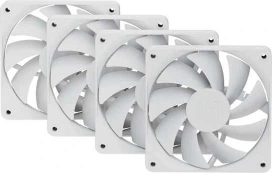 HYTE FA12 Fans, Pack of 4 - 120mm, Snow Baltas